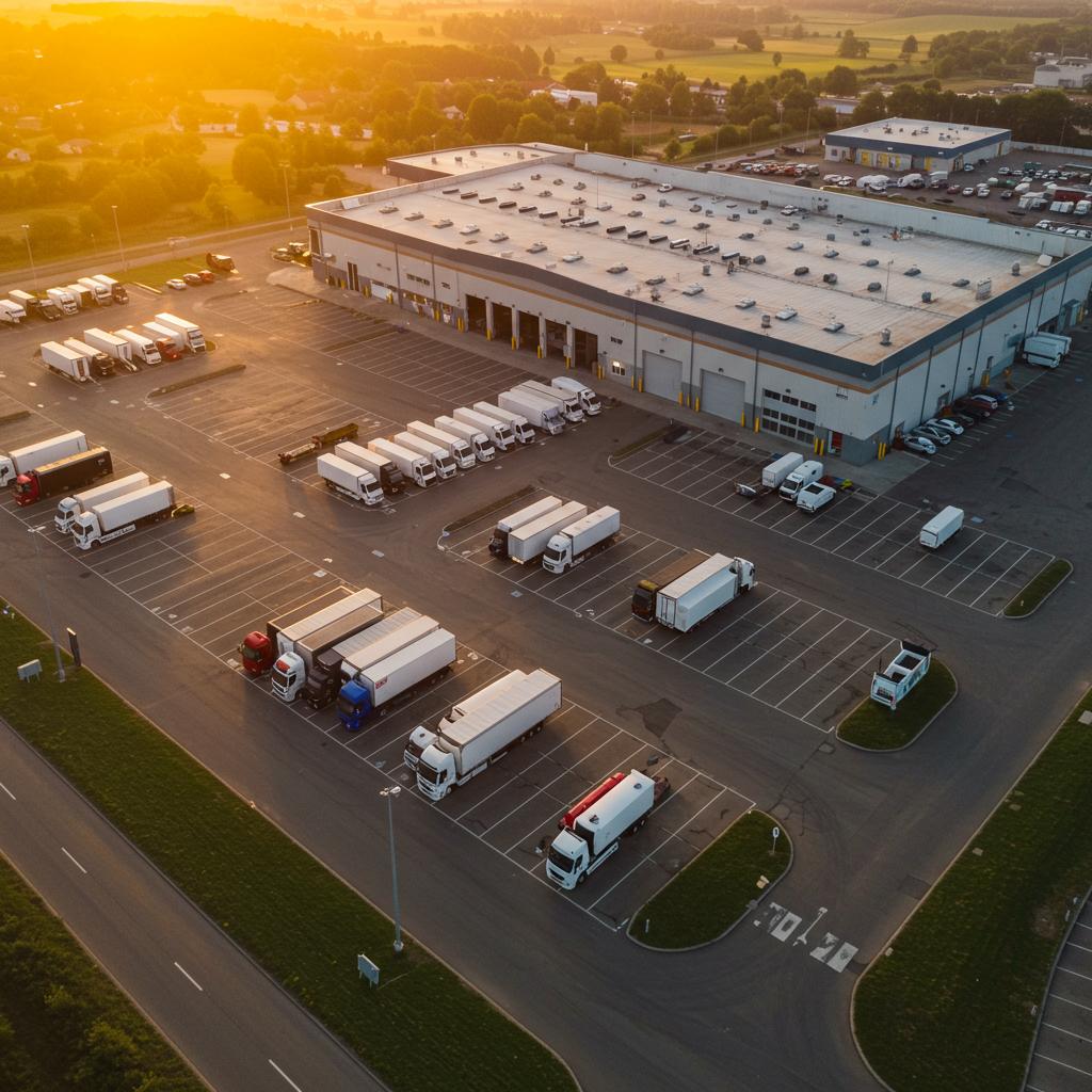 Aerial view of the Trucker Heaven property