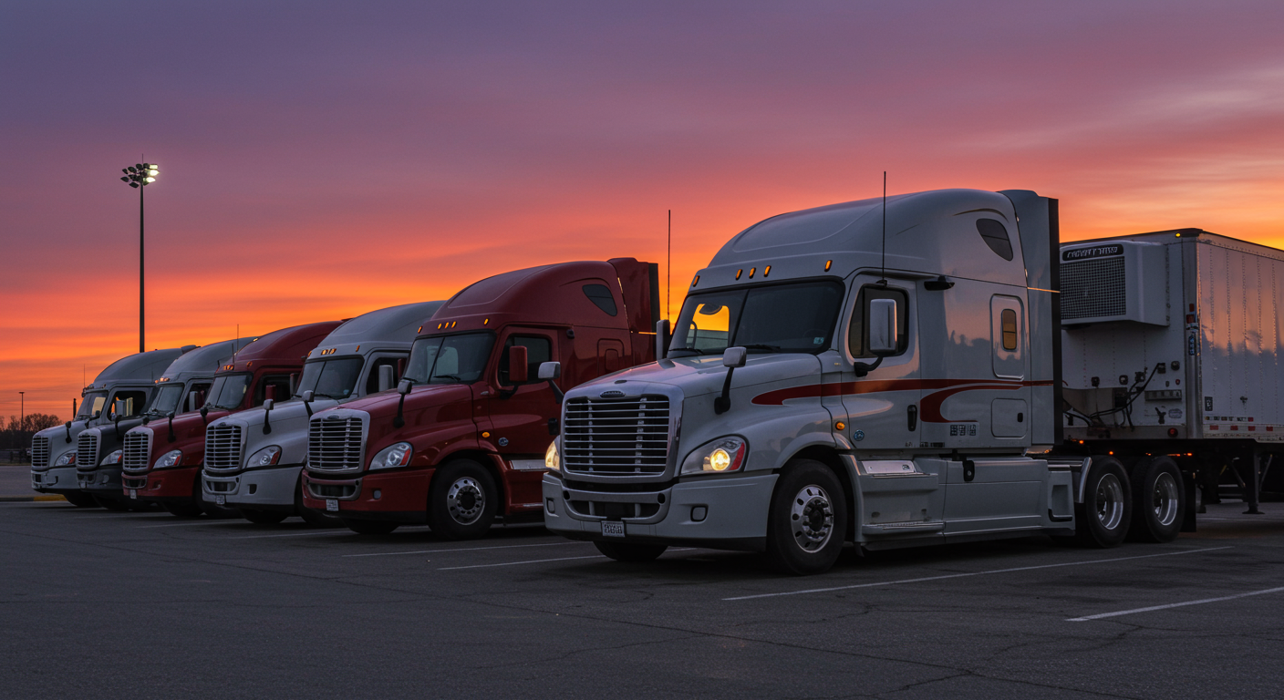 Commercial truck parking at Trucker Heaven